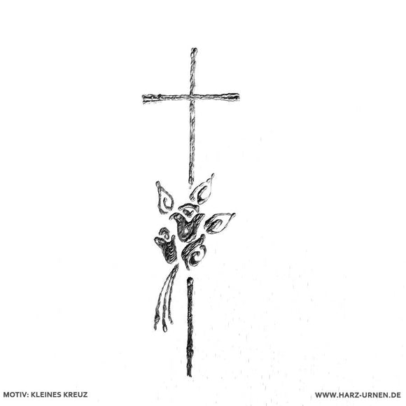 Urne Motiv kleines Kreuz